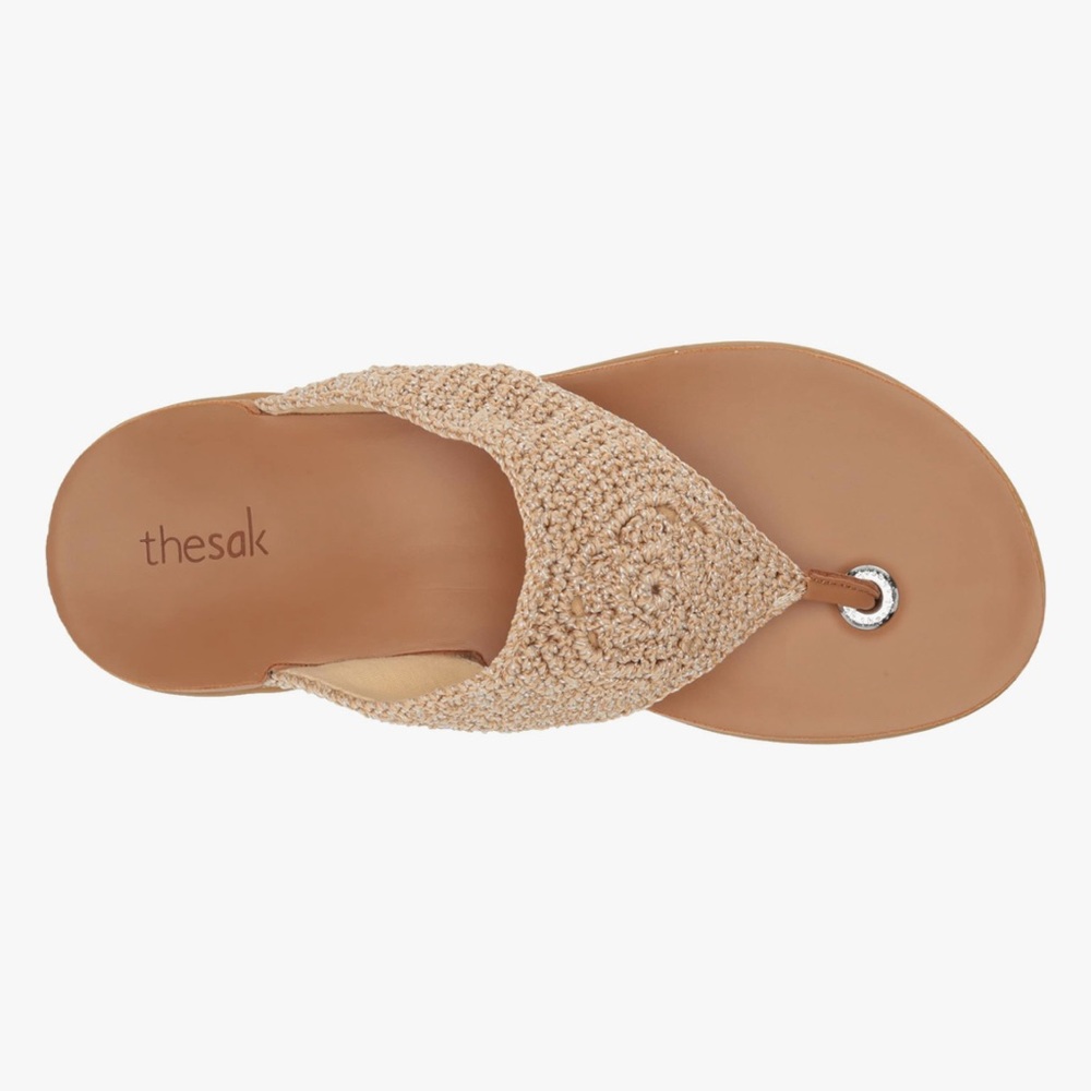 The Sak Shana Thong Sandal in Crochet, Slip On Sandal. Size 9 - Picture 3 of 8